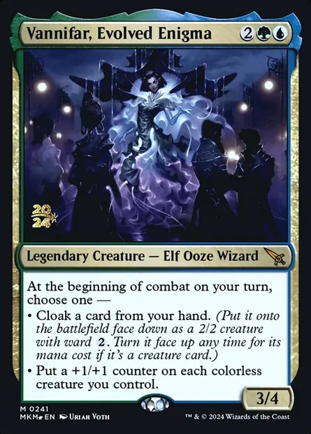 Vannifar, Evolved Enigma, Magic card PMKM 241s — Murders at Karlov Manor Promos set