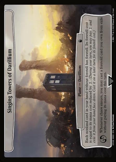 Singing Towers of Darillium, Magic card WHO 598 — Doctor Who set
