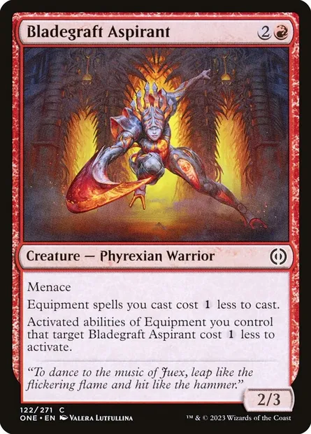 Bladegraft Aspirant, Magic card ONE 122 — Phyrexia: All Will Be One set