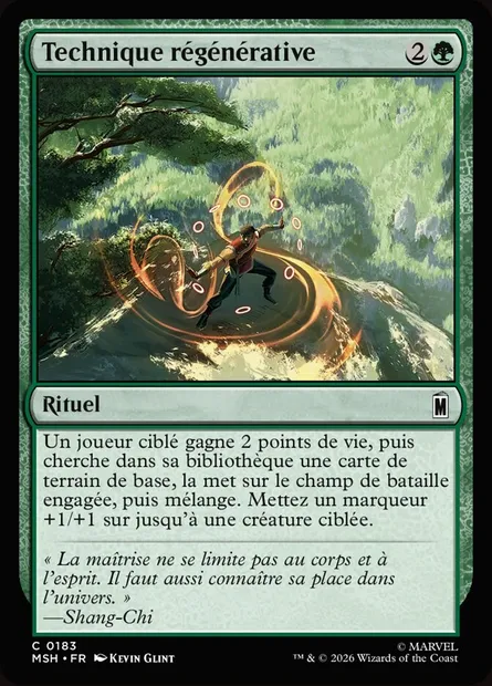 Technique régénérative, carte Magic MSH 183 — extension Marvel Super Heroes