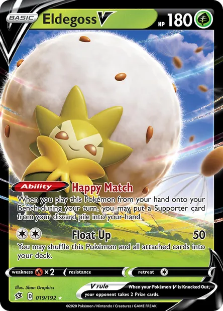 Eldegoss V, Pokémon card RCL 19 — Rebel Clash set