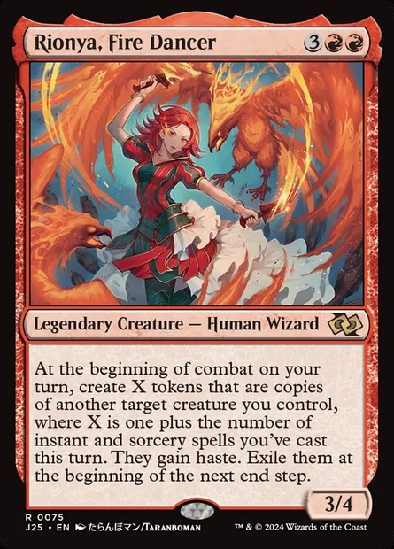Rionya, Fire Dancer, Magic card J25 75 — Foundations Jumpstart set