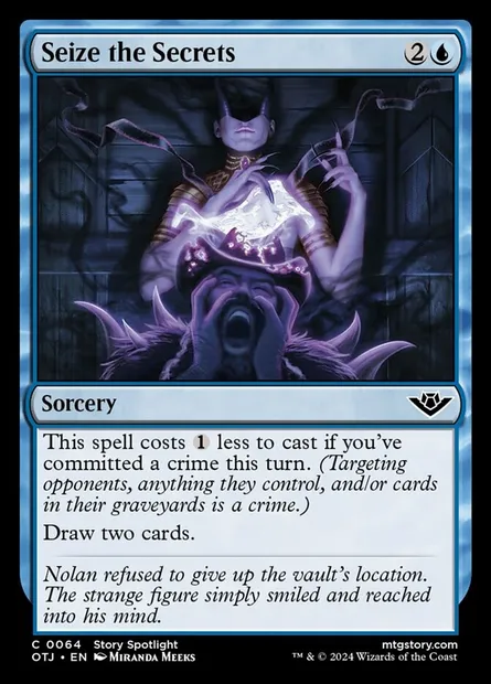 Seize the Secrets, Magic card OTJ 64 — Outlaws of Thunder Junction set