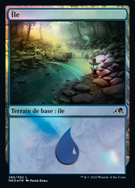 Île, carte Magic NEO 285 — extension Kamigawa: La Dynastie Néon