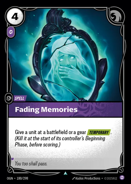 Fading Memories, carte Riftbound OGN 180 — extension Origins