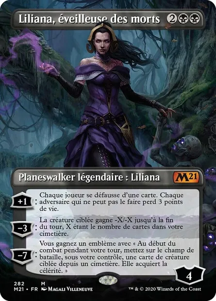 Liliana, éveilleuse des morts, carte Magic M21 282 — extension Core Set 2021