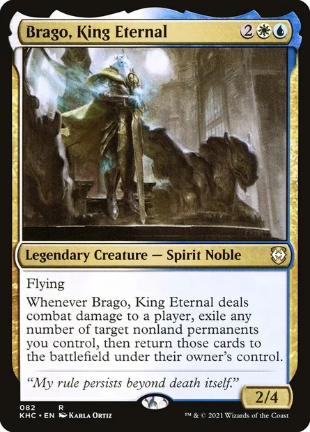 Brago, King Eternal, Magic card KHC 82 — Kaldheim Commander set