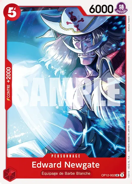 Edward Newgate, carte One Piece OP12-002 — extension L'HÉRITAGE DU MAÎTRE