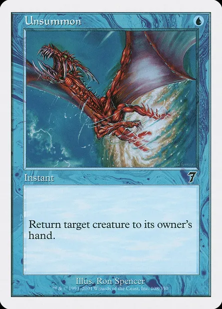 Désinvocation, carte Magic 7ED 108 — extension Septième Edition