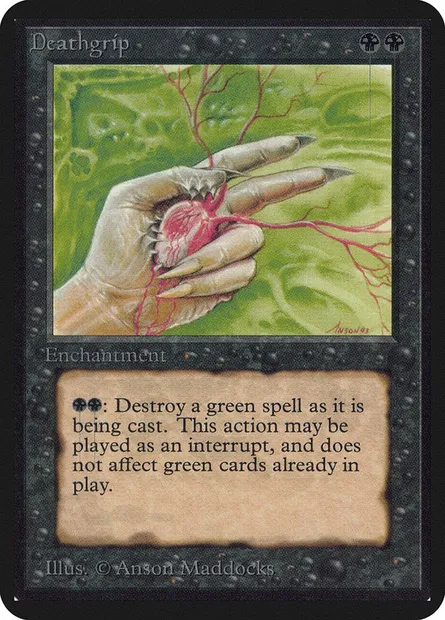 Deathgrip, Magic card LEA 100 — Limited Edition Alpha set
