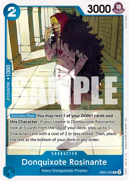 Donquixote Rosinante, One Piece card EB02-025 — Anime 25th Collection set