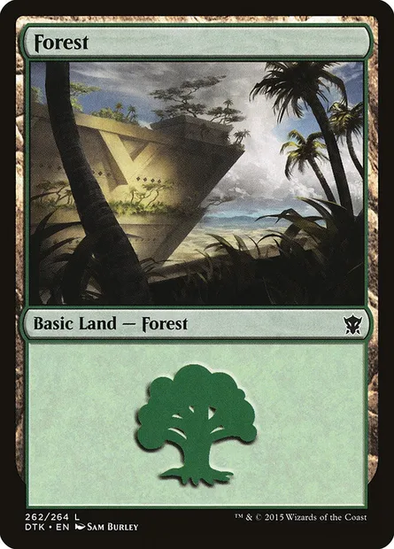 Forest, Magic card DTK 262 — Dragons of Tarkir set