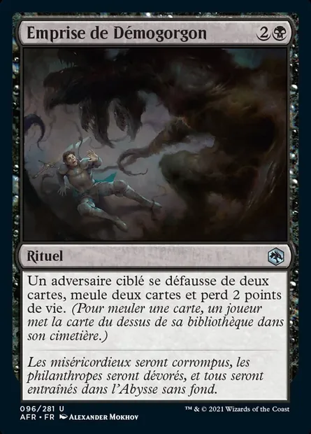 Emprise de Démogorgon, carte Magic AFR 96 — extension Forgotten Realms: Aventures dans les Royaumes Oubliés