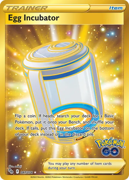 Egg Incubator, Pokémon card PGO 087 — Pokémon GO set