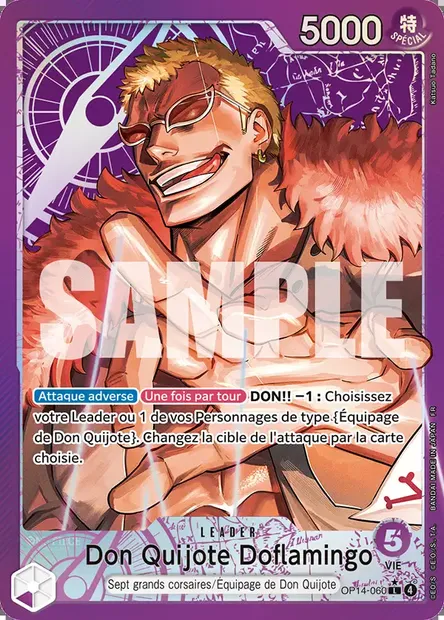 Don Quijote Doflamingo, carte One Piece OP14-060 — extension LES SEPT DE LA MER D'AZUR