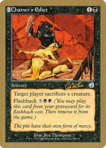 Chainer's Edict, Magic card WC02 cr57 — World Championship Decks 2002 set