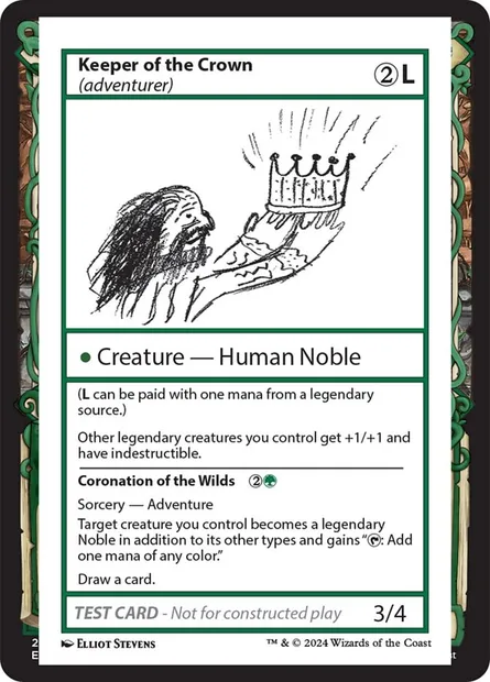 Keeper of the Crown // Coronation of the Wilds, Magic card MB2 577 — Mystery Booster 2 set