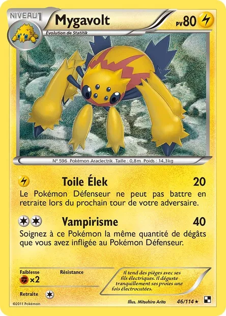 Mygavolt, carte Pokémon BLW 46 — extension Noir & Blanc