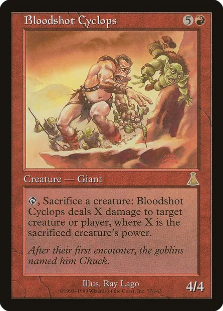 Cyclope Sanguin, carte Magic UDS 77 — extension Destinée d'Urza