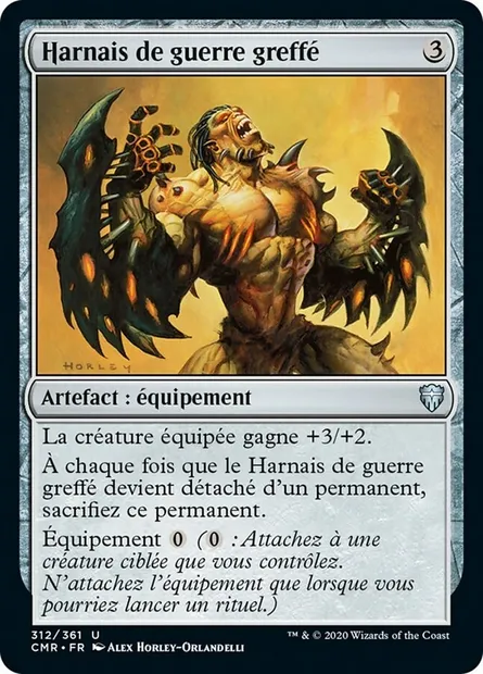 Harnais de guerre greffé, carte Magic CMR 312 — extension Commander Legends