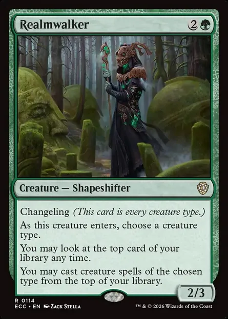 Realmwalker, Magic card ECC 114 — Lorwyn Eclipsed Commander set