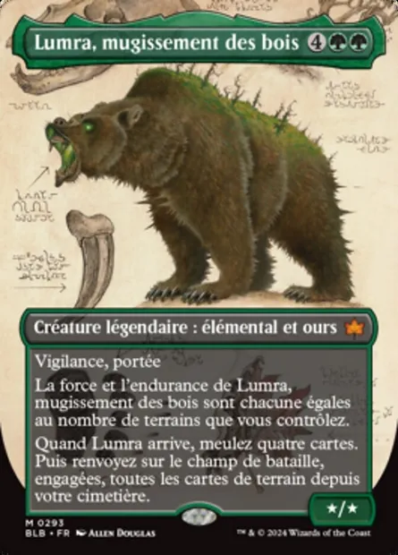 Lumra, mugissement des bois, carte Magic BLB 293 — extension Bloomburrow