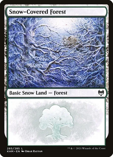 Snow-Covered Forest, Magic card KHM 285 — Kaldheim set