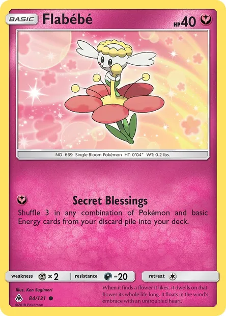 Flabébé, Pokémon card FLI 84 — Forbidden Light set