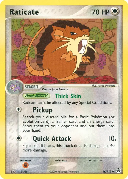 Raticate, Pokémon card RG 48 — FireRed & LeafGreen set