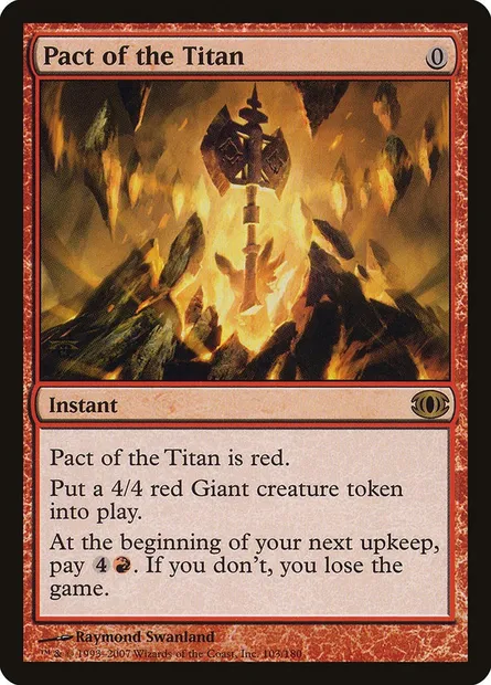 Pacte du titan, carte Magic FUT 103 — extension Vision de l'Avenir