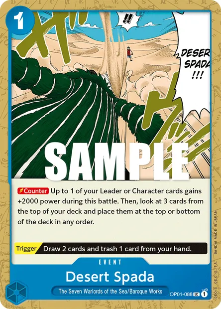 Desert Spada, carte One Piece OP01-088 — extension ROMANCE DAWN