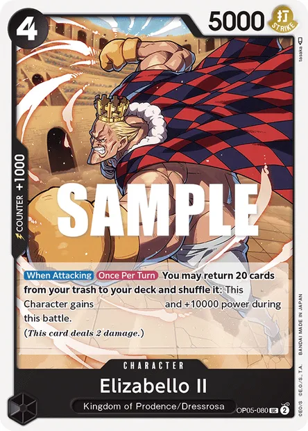 Elizabello II, carte One Piece OP05-080 — extension AWAKENING OF THE NEW ERA