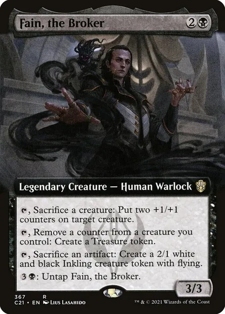 Fain, the Broker, Magic card C21 367 — Commander 2021 set