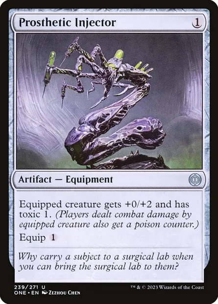 Prosthetic Injector, Magic card ONE 239 — Phyrexia: All Will Be One set