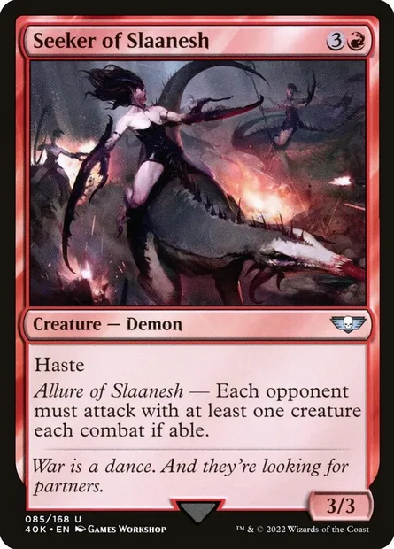 Seeker of Slaanesh, Magic card 40K 85 — Warhammer 40,000 Commander set