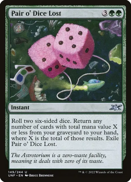 Pair o' Dice Lost, Magic card UNF 149 — Unfinity set