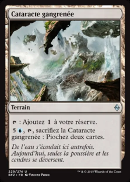 Cataracte gangrenée, carte Magic BFZ 229 — extension La bataille de Zendikar