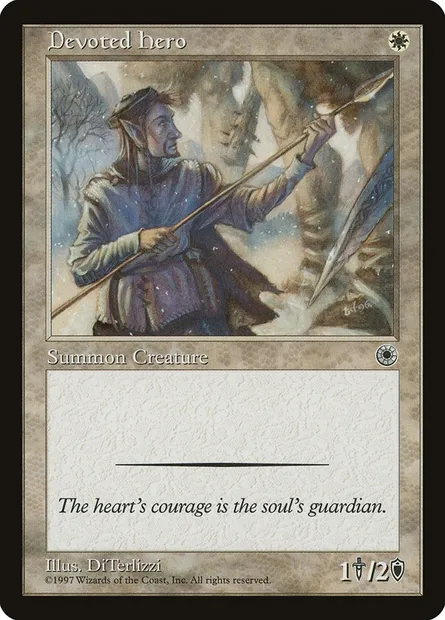 Héros dévoue, carte Magic POR 13 — extension Portal