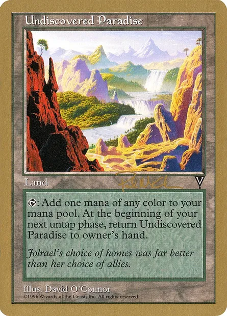Paradis inconnu, carte Magic WC97 pm167 — extension World Championship Decks 1997