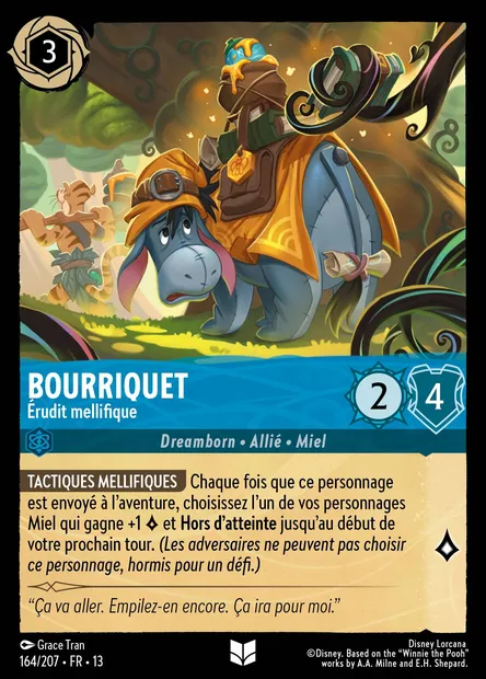 Bourriquet - Érudit mellifique, carte Disney Lorcana CH13-164 — extension Invasion Epineuse!