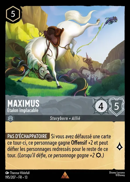 Maximus - Étalon implacable, carte Disney Lorcana CH13-195 — extension Invasion Epineuse!