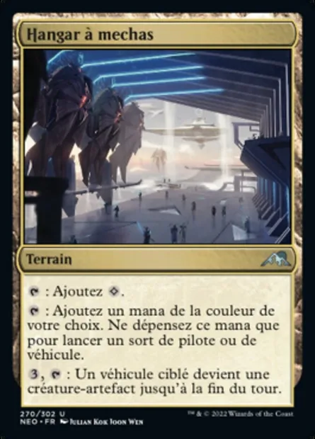Hangar à mechas, carte Magic NEO 270 — extension Kamigawa: La Dynastie Néon