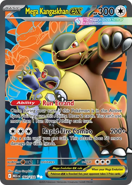 Mega Kangaskhan ex, Pokémon card MEG 164 — Mega Evolution set