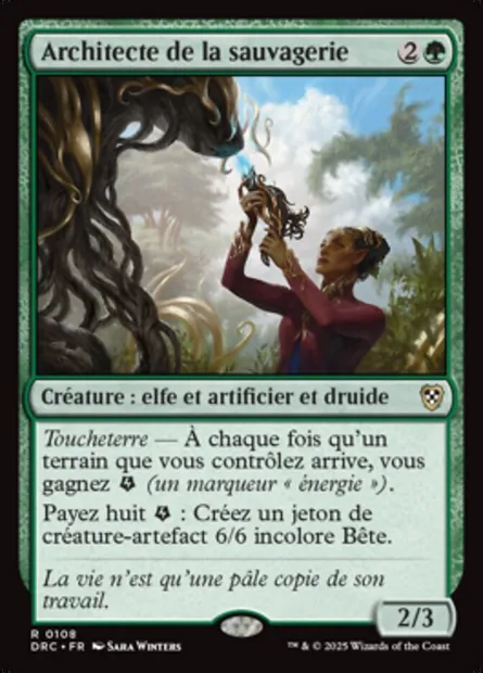 Architecte de la sauvagerie, carte Magic DRC 108 — extension Aetherdrift Commander