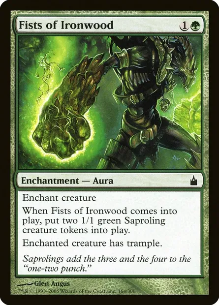 Poings de ferbois, carte Magic RAV 164 — extension Ravnica: La Cité des Guildes