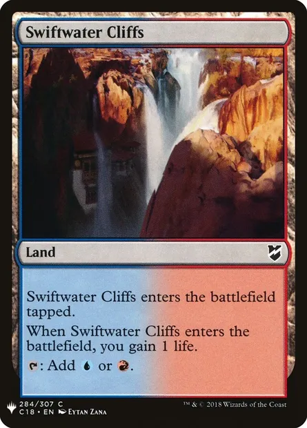 Swiftwater Cliffs, Magic card PLST C18-284 — The List set