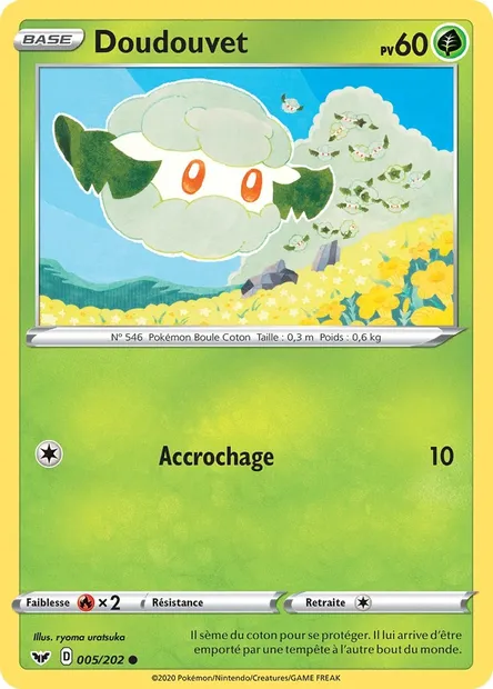 Doudouvet, carte Pokémon SSH 5 — extension Épée et Bouclier