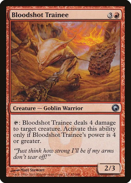 Bloodshot Trainee, Magic card SOM 85 — Scars of Mirrodin set