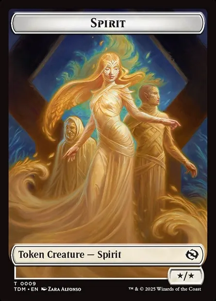 Spirit, carte Magic TTDM 9 — extension Tarkir: Dragonstorm Tokens