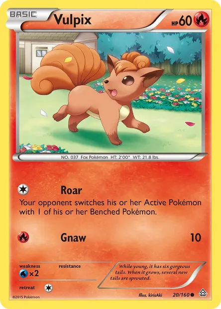 Vulpix, Pokémon card PRC 20 — Primal Clash set